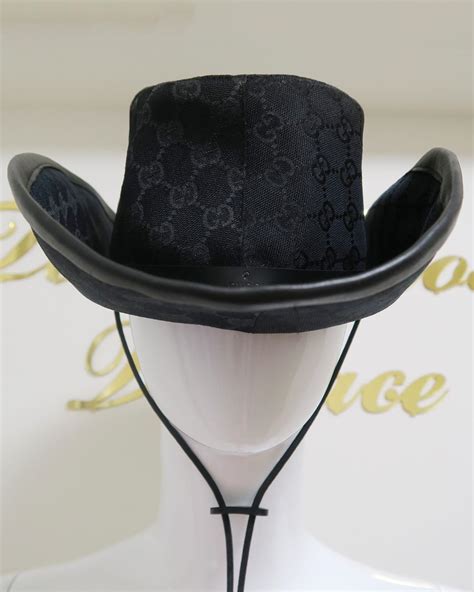 mens black gucci hat|cowboy hat from gucci.